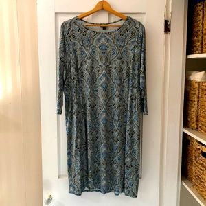 J. Jill comfy 3/4 sleeve shift dress